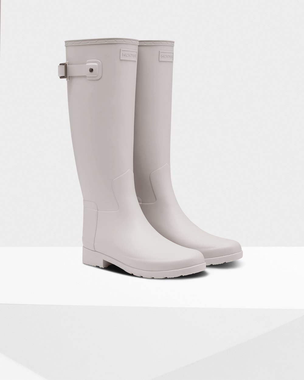Womens Tall Rain Boots - Hunter Refined Slim Fit (01TMSXFIL) - Grey